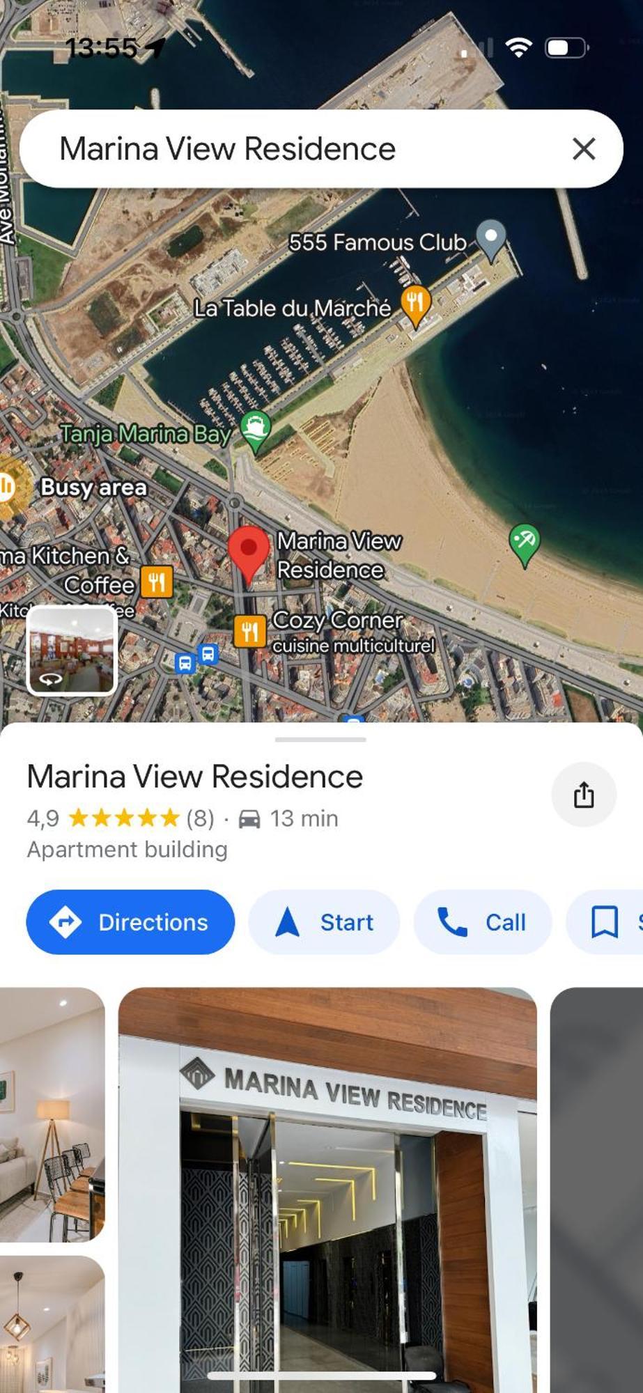 Marina View Residence Luxurious Studio Retreat With Stunning Ocean Views 1 Double Bedroom, 1 Convertible Couch 丹吉尔 外观 照片